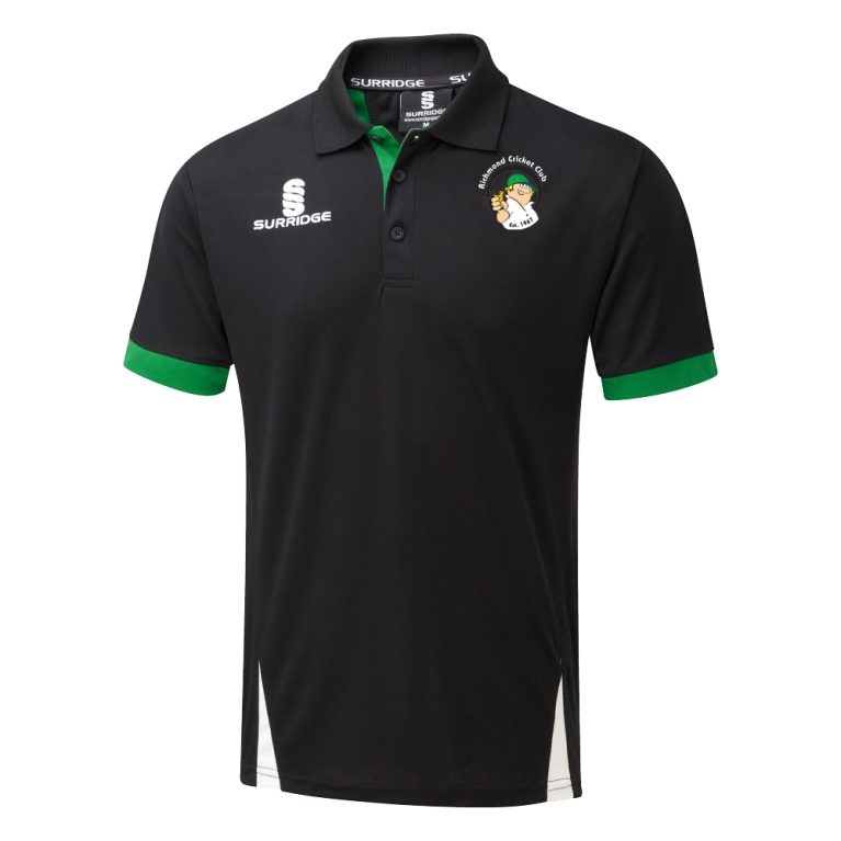 Richmond CC Blade Polo Black/Emerald/White